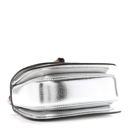 Gucci Metallic Calfskin Mini Bamboo 1947 Top Handle Bag Silver 4 of 11
