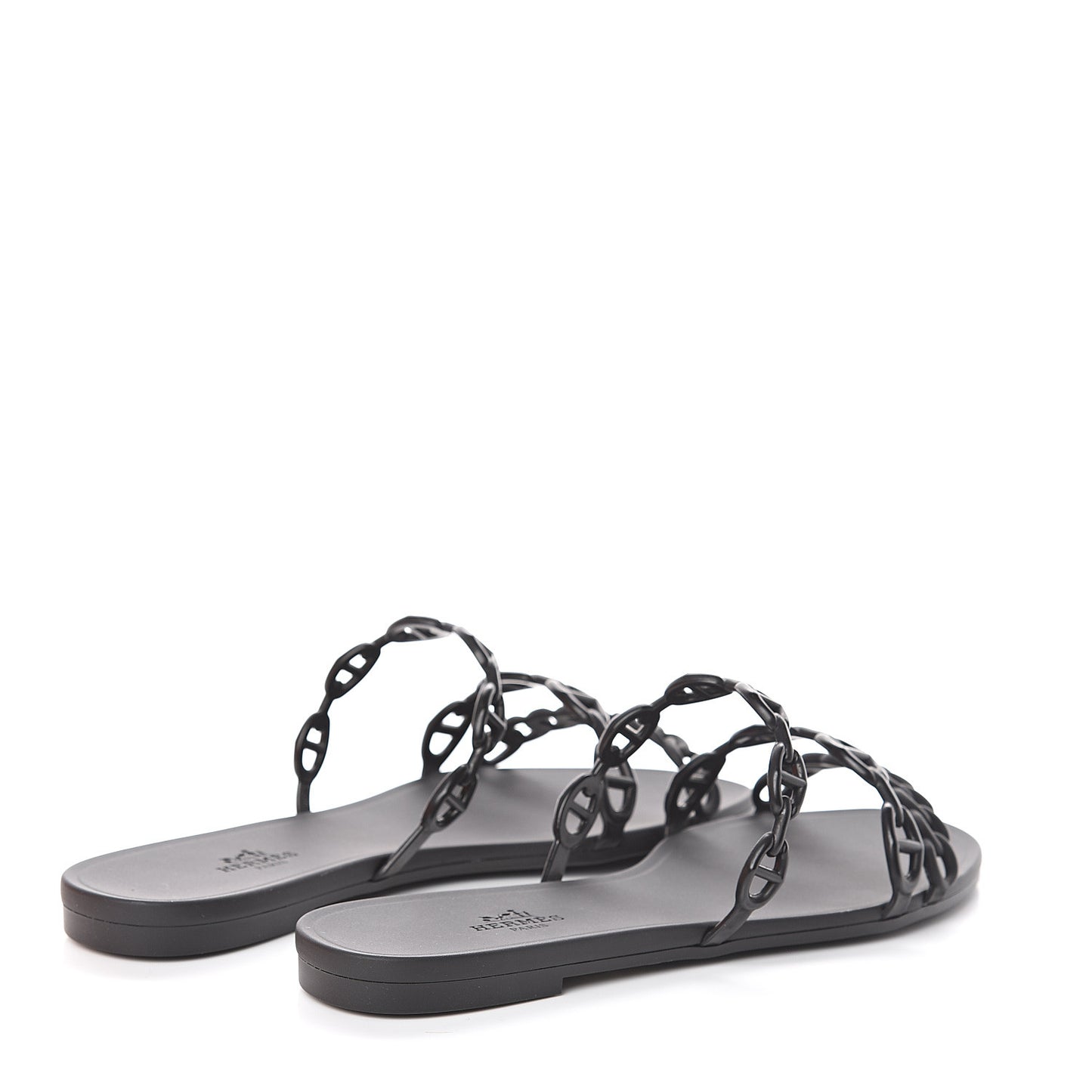 Rubber Chaine d'Ancre Rivage Sandals 38 Black
