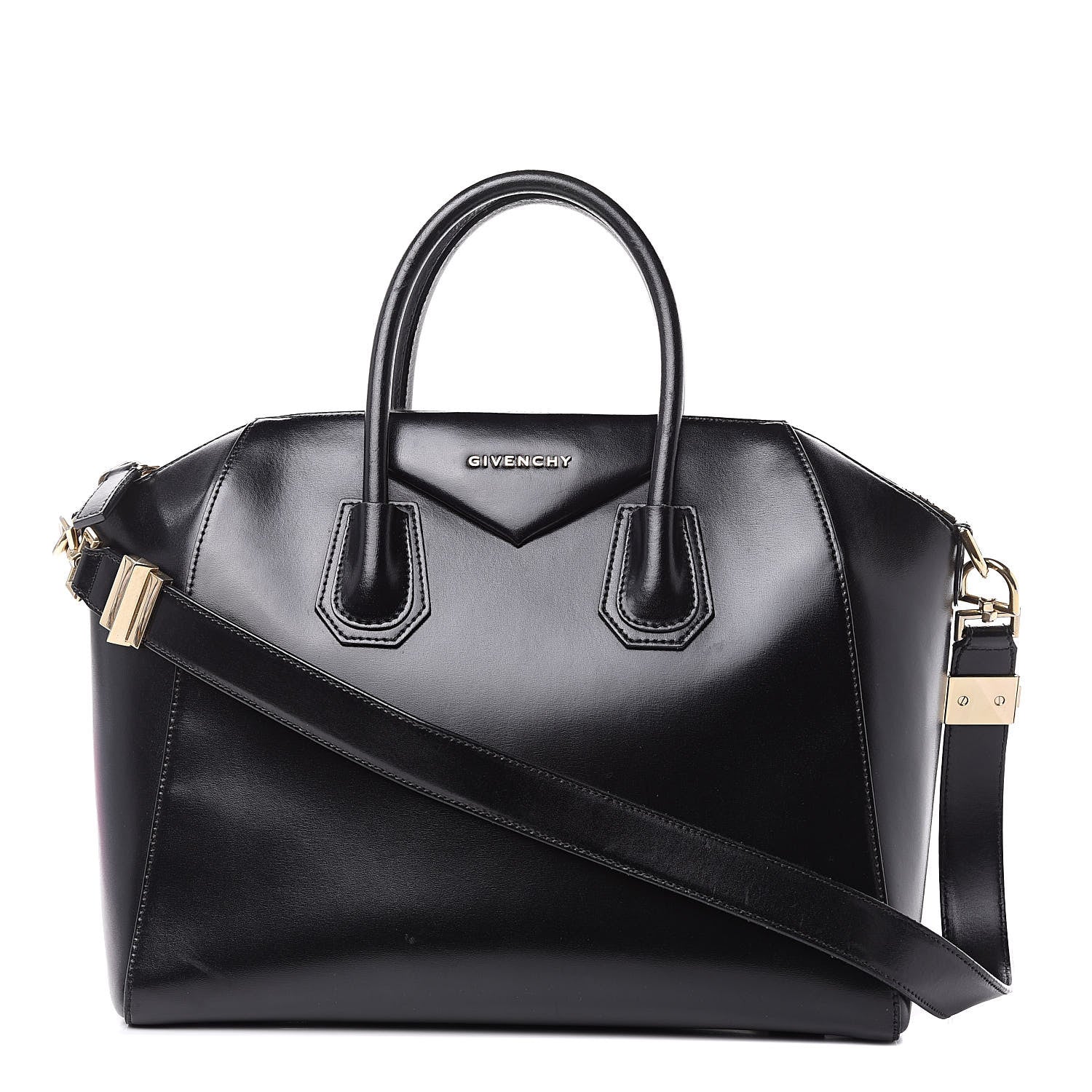 Givenchy Shiny Lord Calfskin Medium Antigona Black 1 of 17