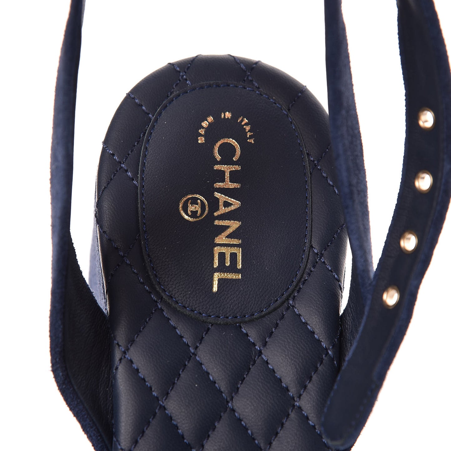 Suede Calfskin Platform Wedge Sandals 37.5 Blue