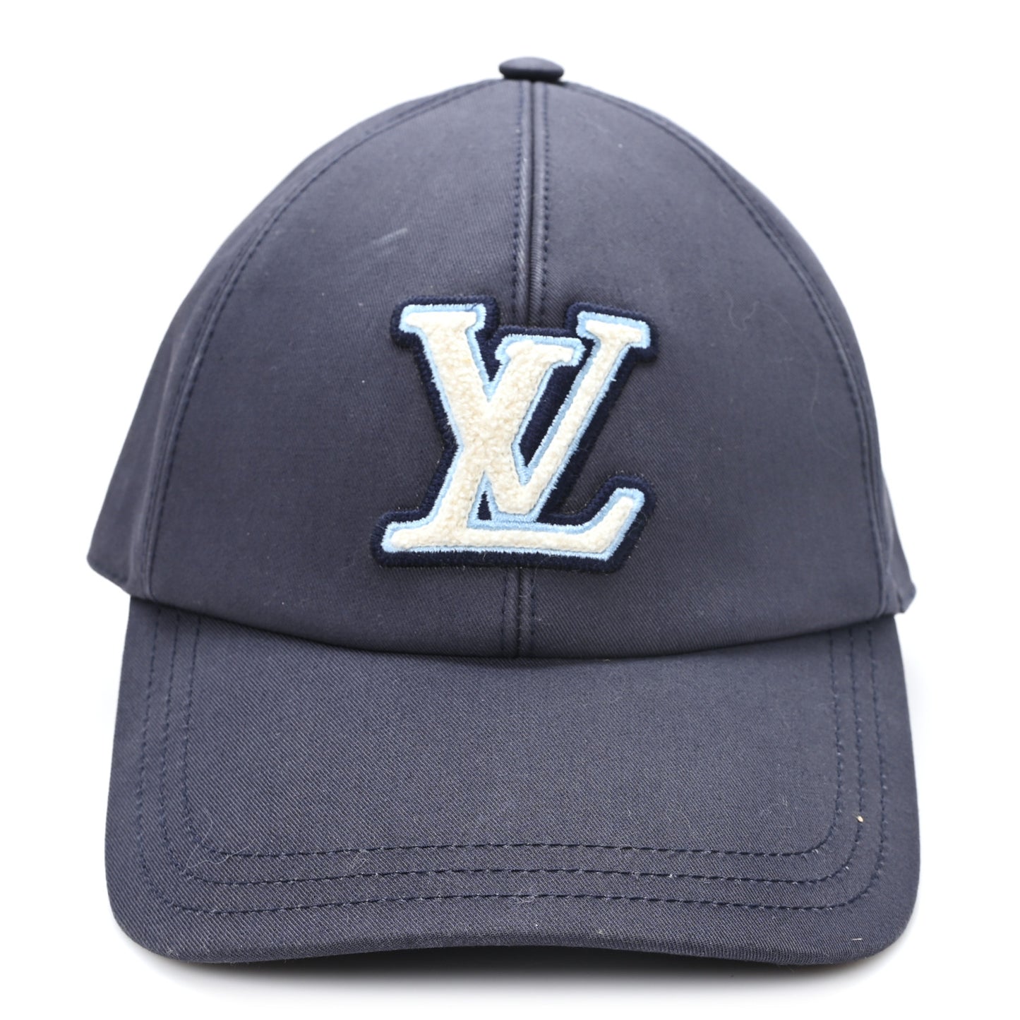 Cotton LV Signature Cap M Bleu Marine