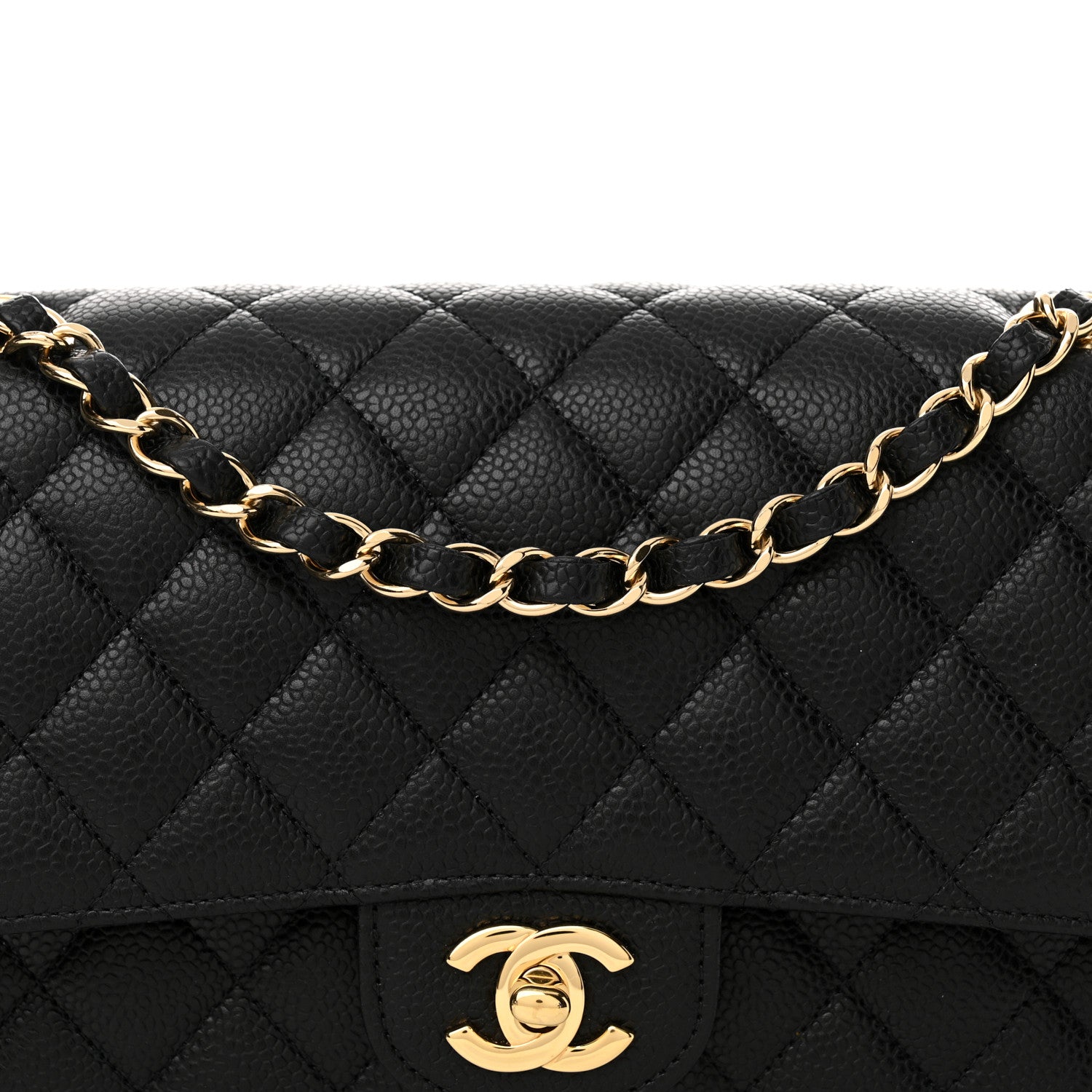 Chanel Caviar Quilted Medium Double Flap Black 8 of 11