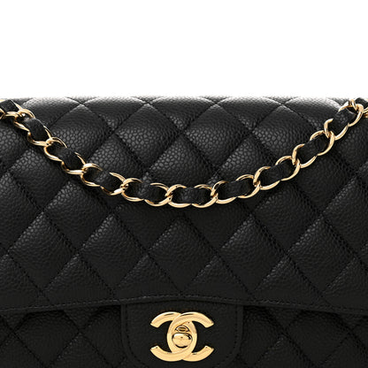 Chanel Caviar Quilted Medium Double Flap Black 8 of 11