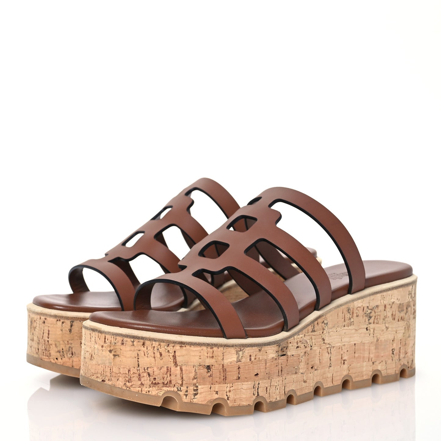 Calfskin Cork Isabella 30 Sandals 37 Gold