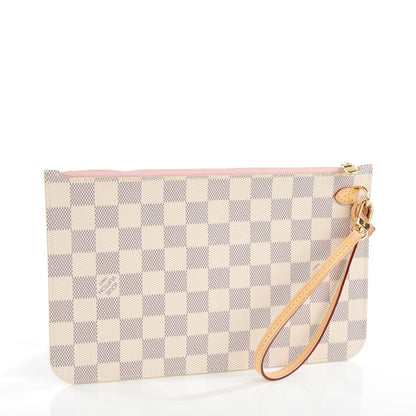 Louis Vuitton Damier Azur Neverfull MM GM Pochette Rose Ballerine 3 of 7