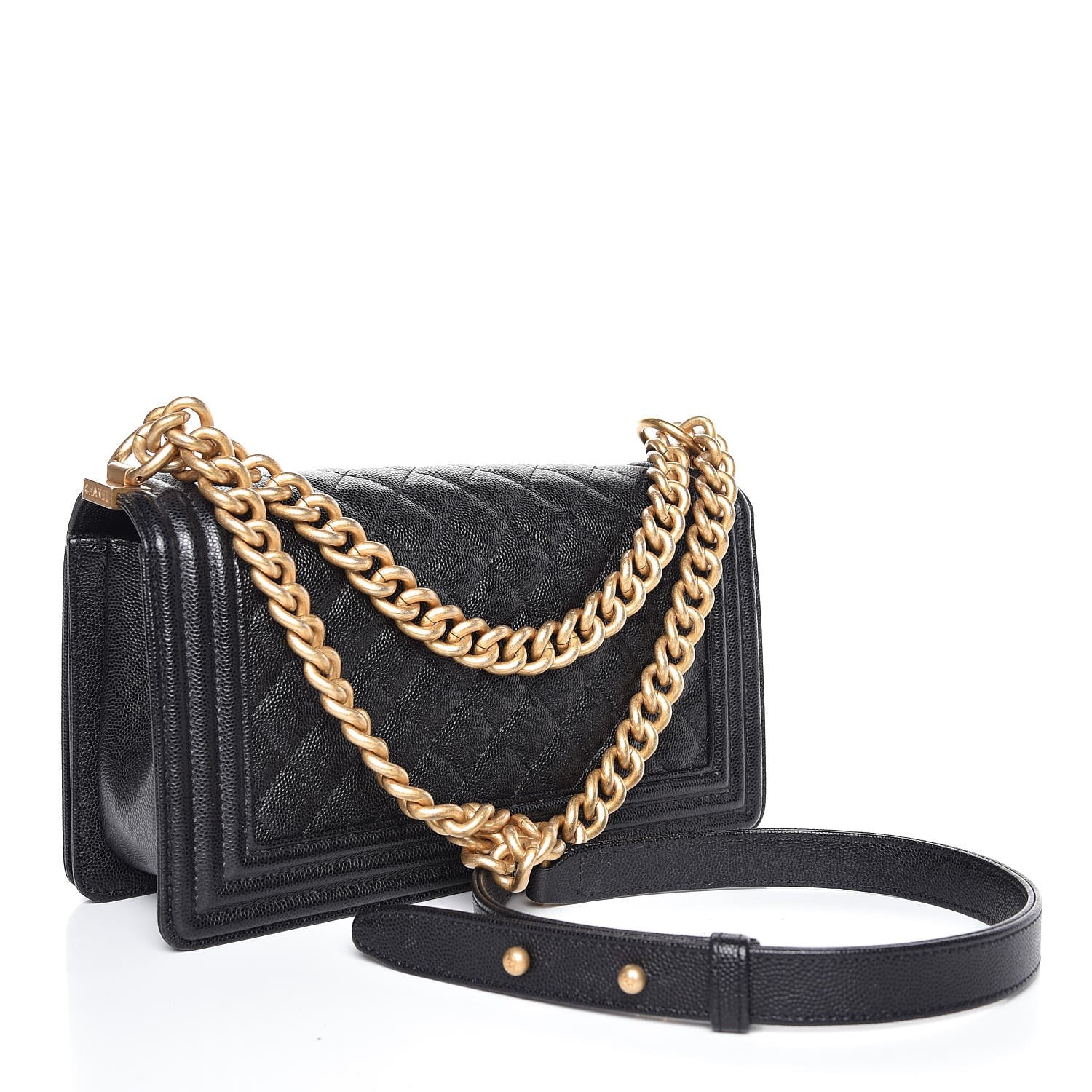 Chanel Caviar Quilted Medium Boy Flap Black 3 of 7
