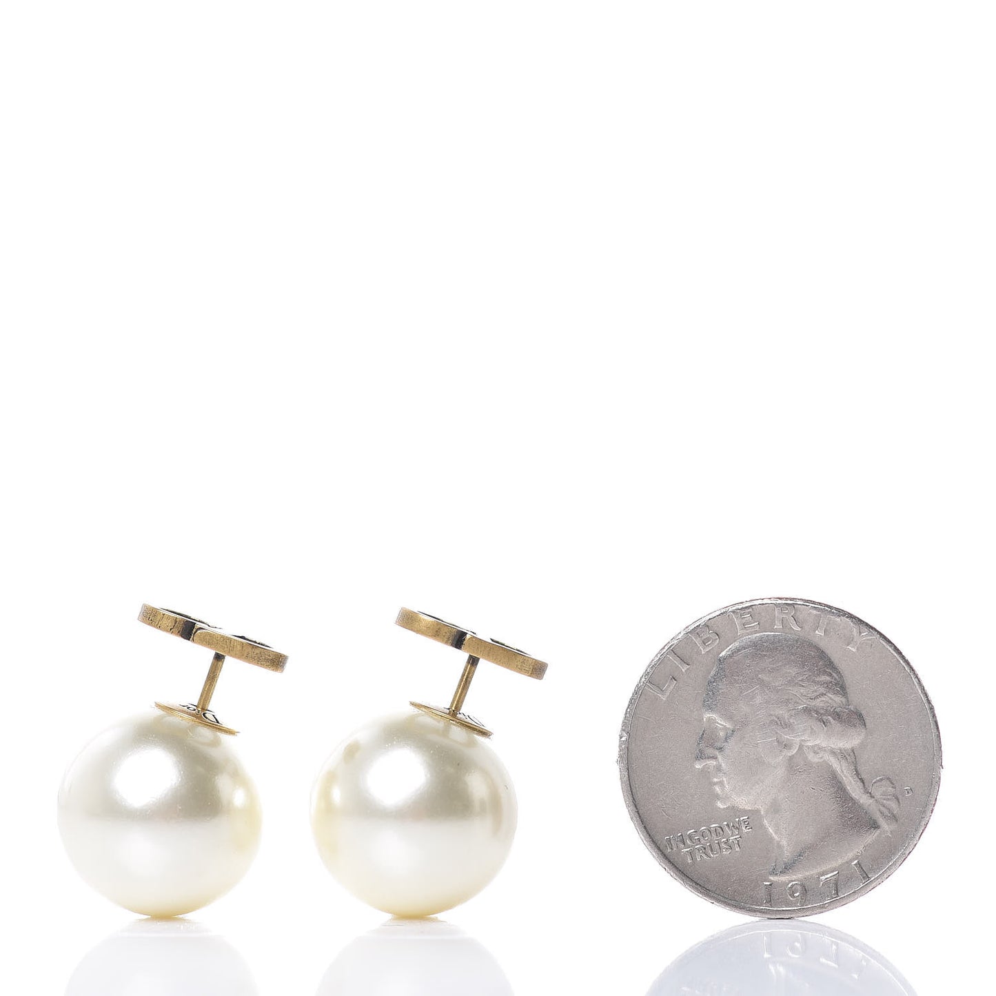 Pearl Mise En Dior Logo Tribal Earrings