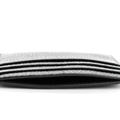 Prada Vitello Daino Triangle Card Holder Black 8 of 8