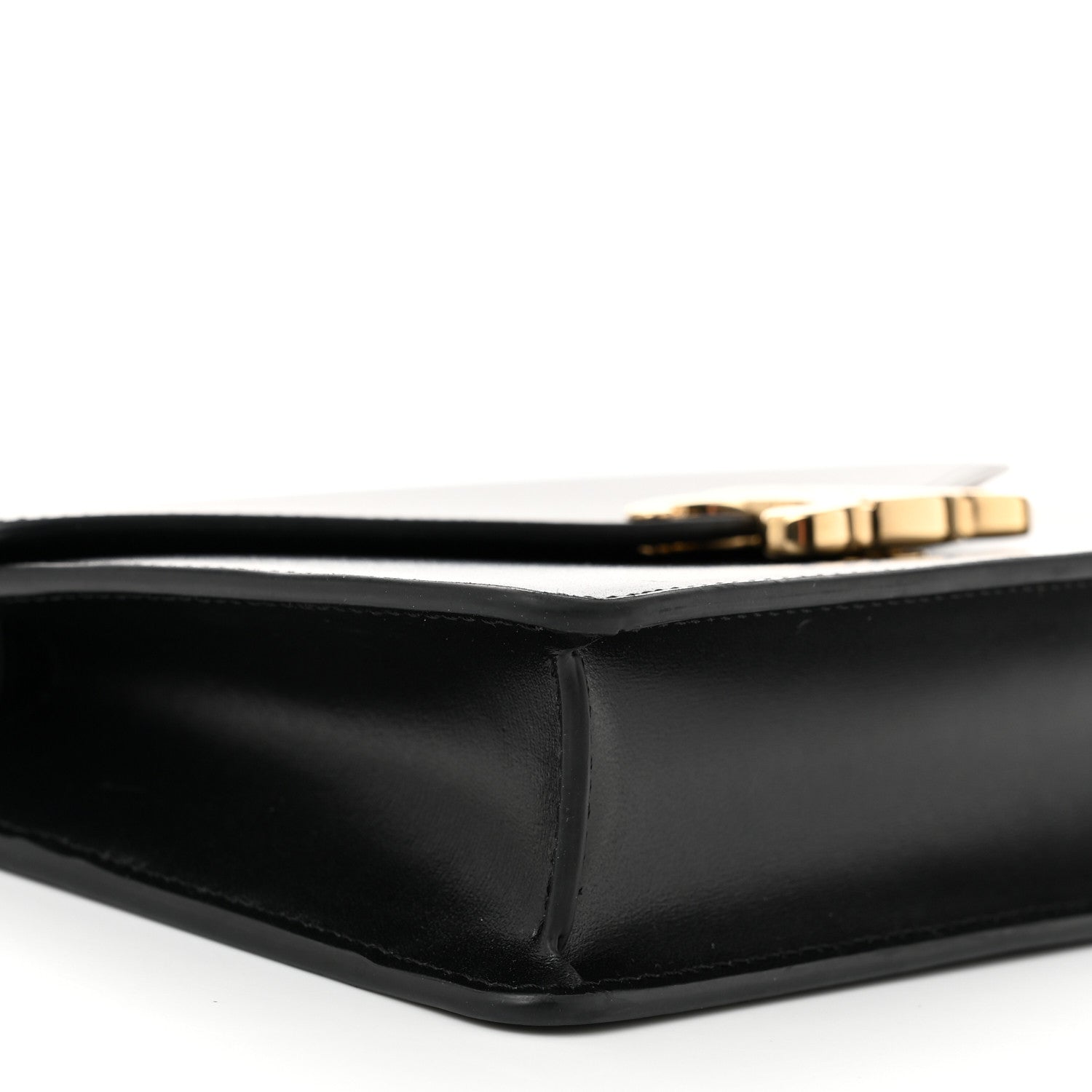 Celine Shiny Calfskin Triomphe Margo Wallet on Chain Black 8 of 10