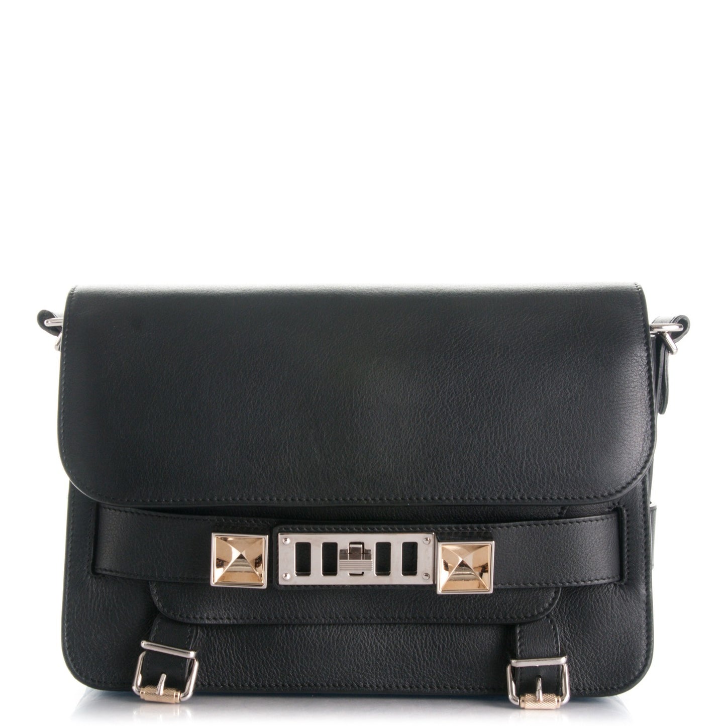 Calfskin PS11 Classic Shoulder Bag Black