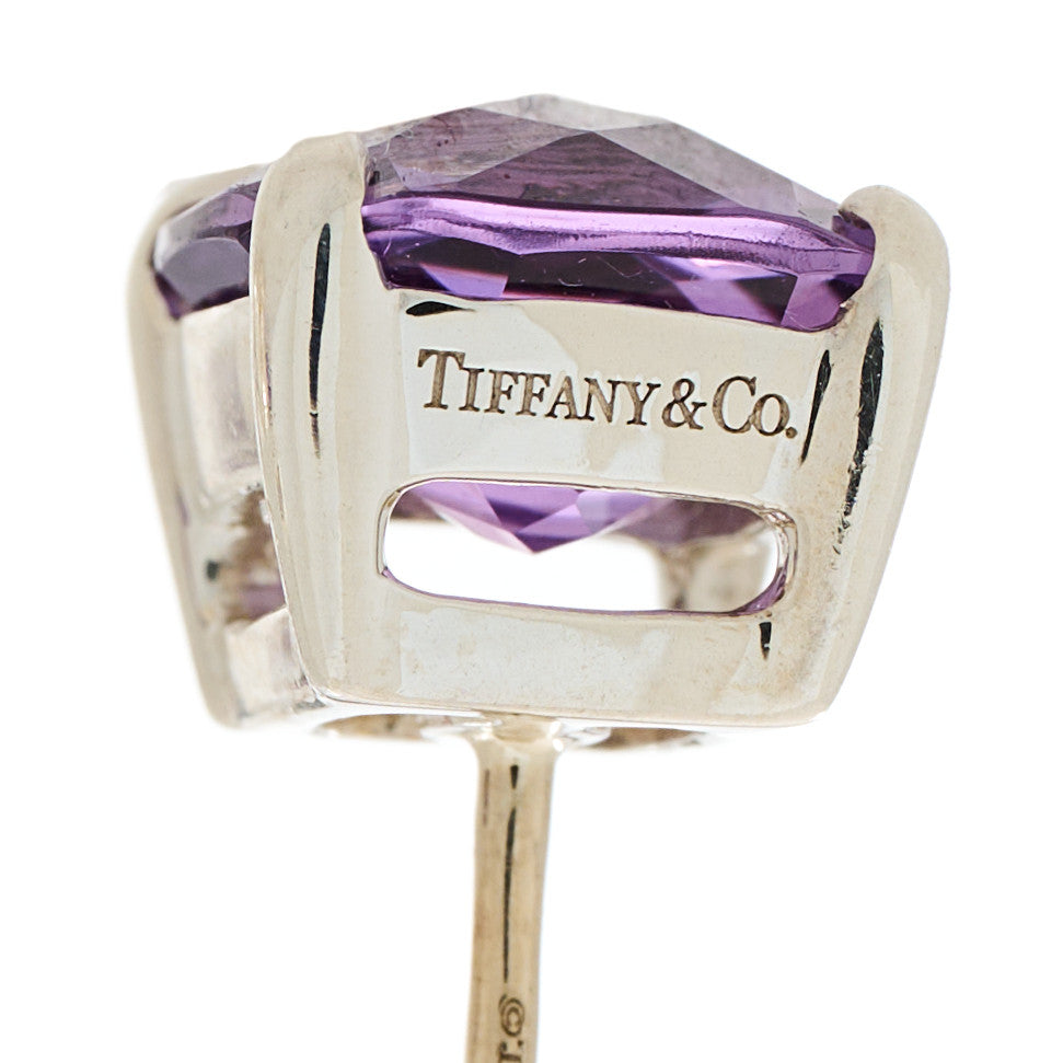 Tiffany Sterling Silver Amethyst Sparklers Stud Earrings 4 of 4