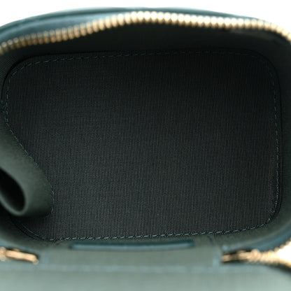 Chanel Lambskin Quilted Top Handle Mini Vanity Case With Chain Green 5 of 10