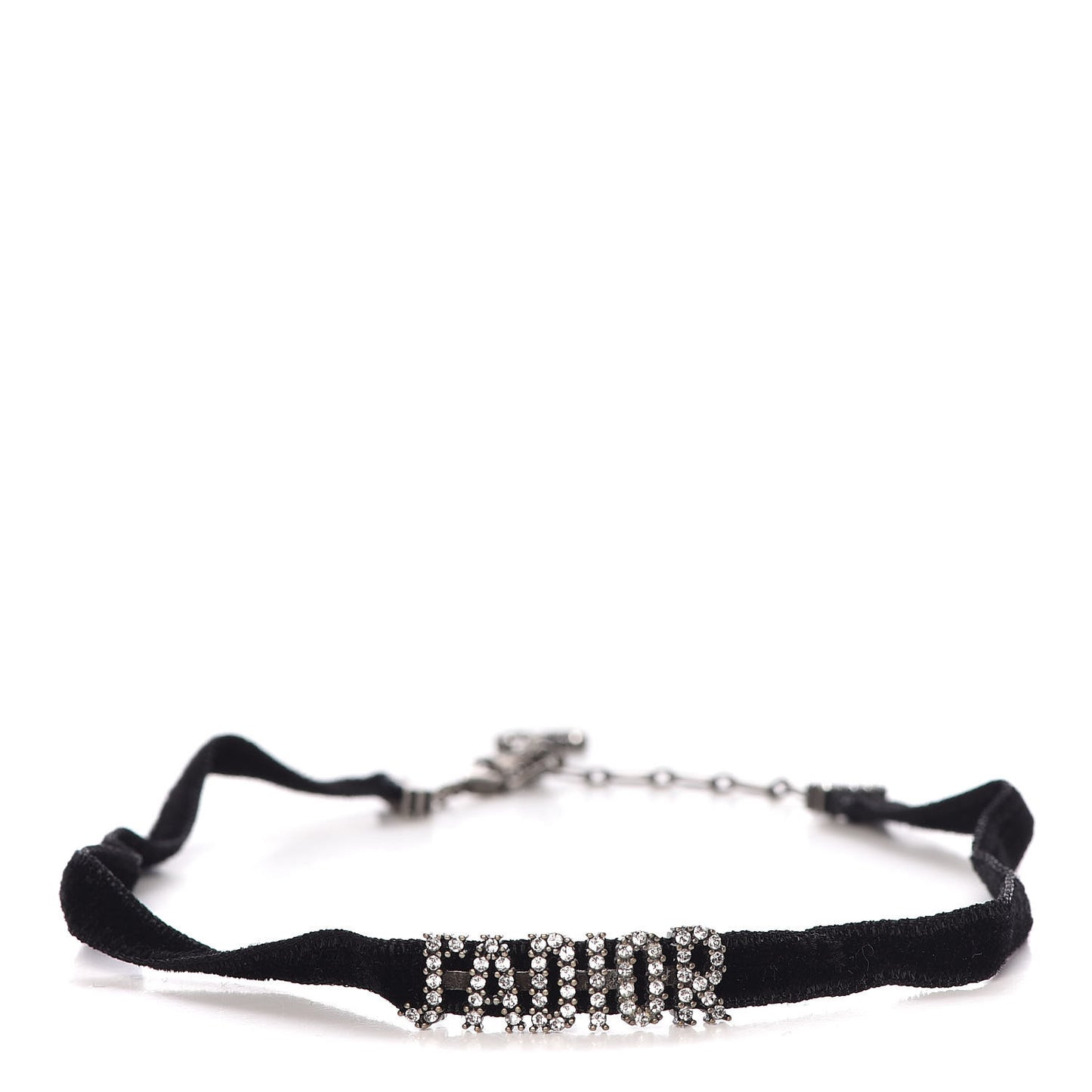 Velvet Crystal J’Adior Choker Necklace Black