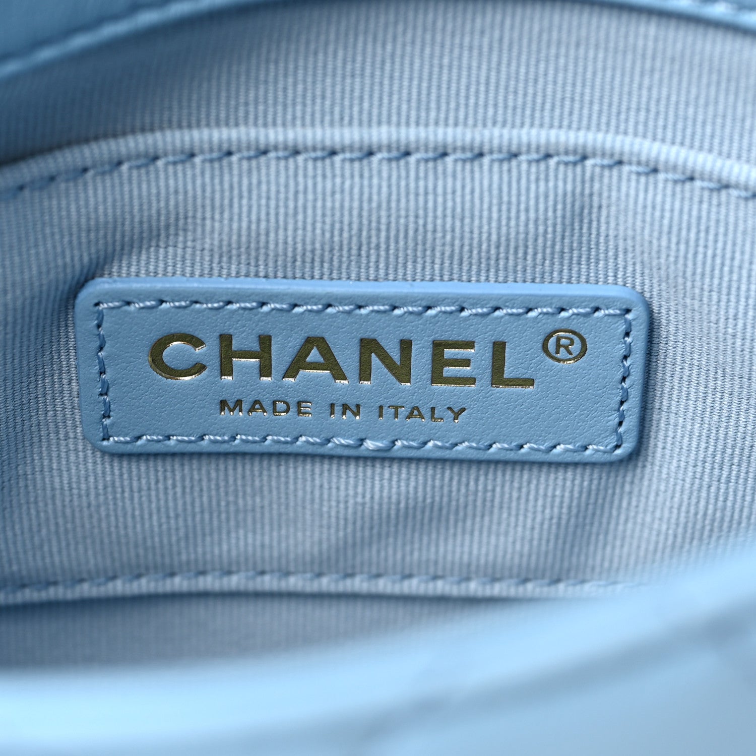 Chanel Lambskin Quilted Mini Lacquered Chain Flap Light Blue 5 of 8