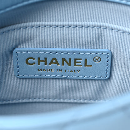 Chanel Lambskin Quilted Mini Lacquered Chain Flap Light Blue 5 of 8
