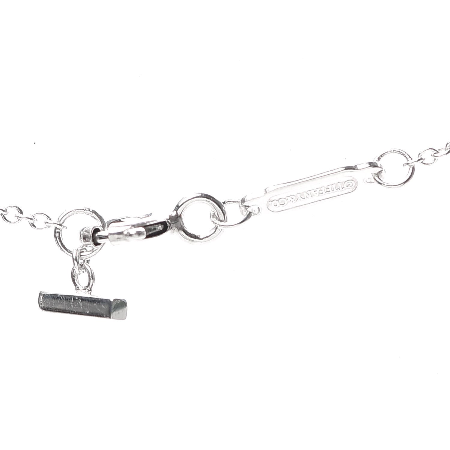 Tiffany Sterling Silver Small T Smile Pendant Necklace 4 of 5