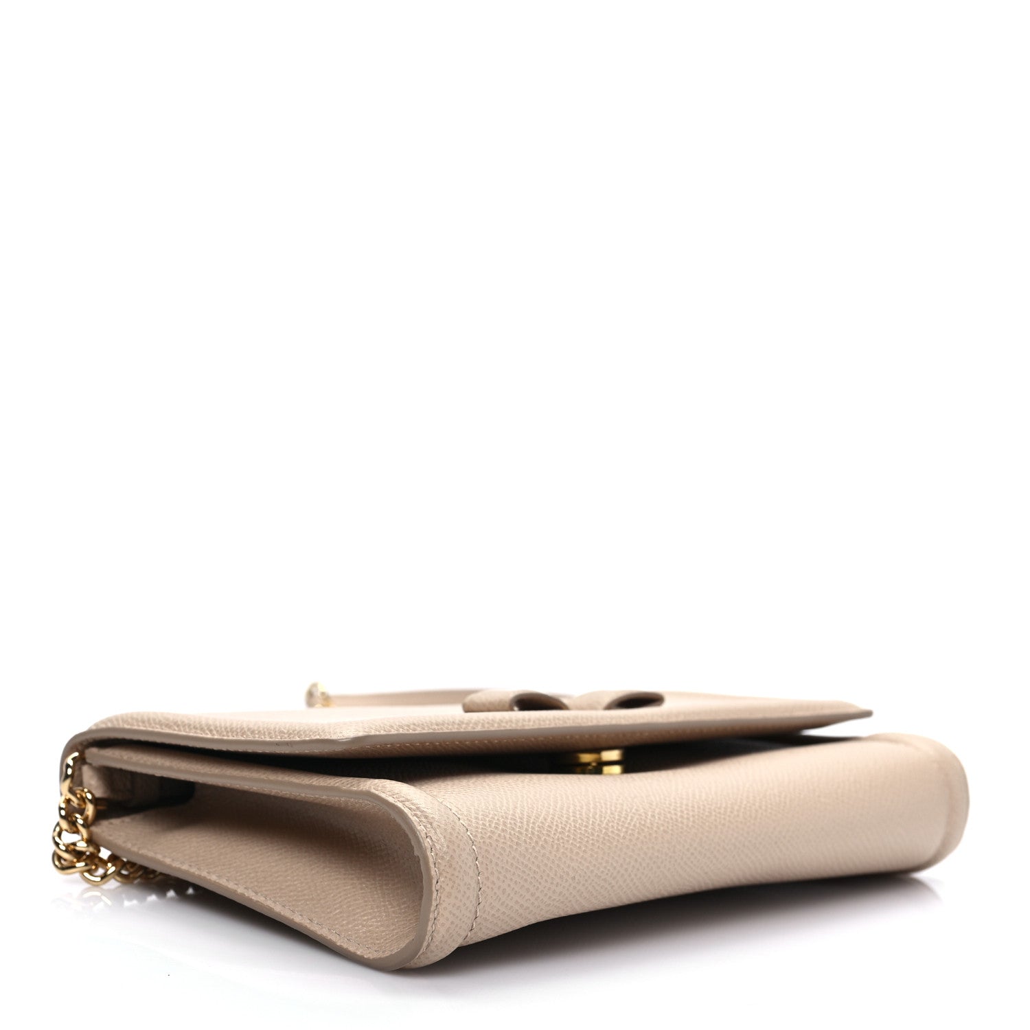 Salvatore Ferragamo Hammered Calfskin Vara Bow Minibag Beige 3 of 7
