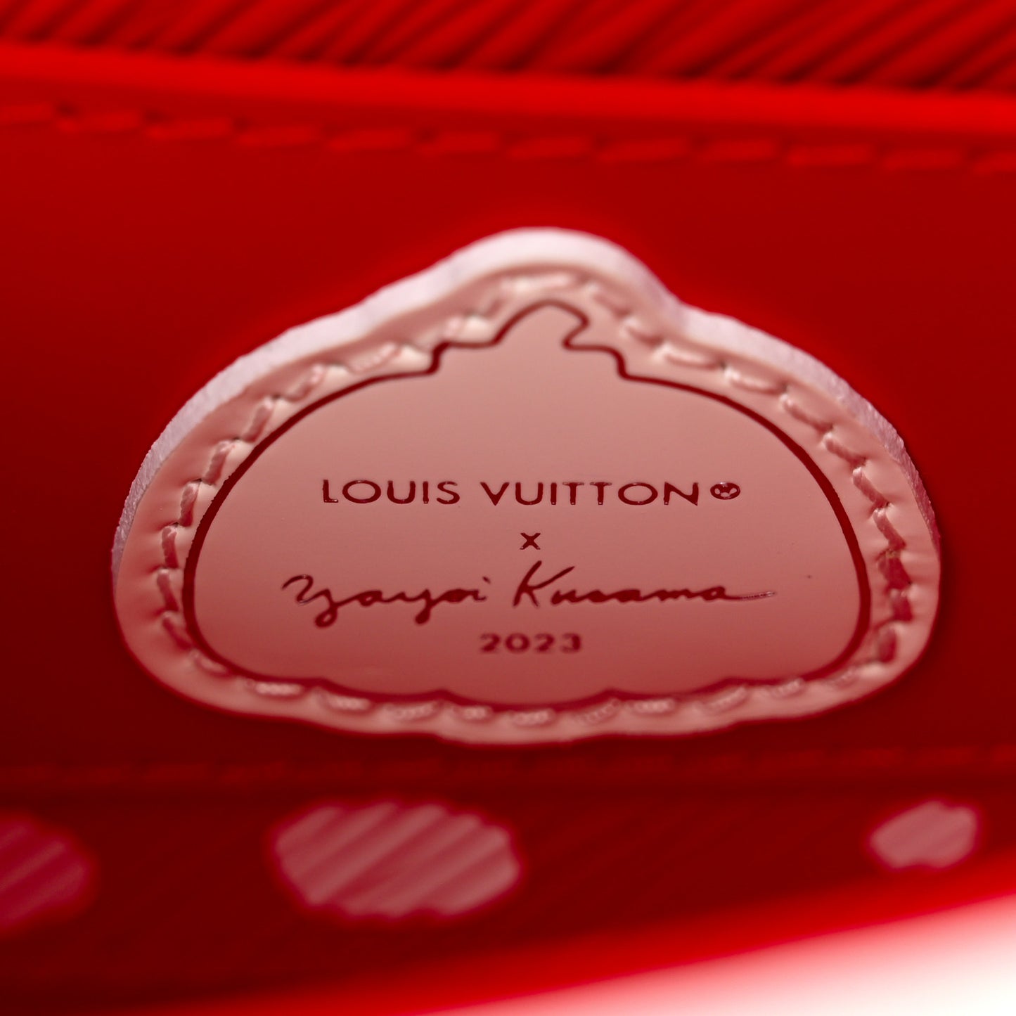 LV X YK Epi Infinity Dots Twist Shoulder Bag PM White Red