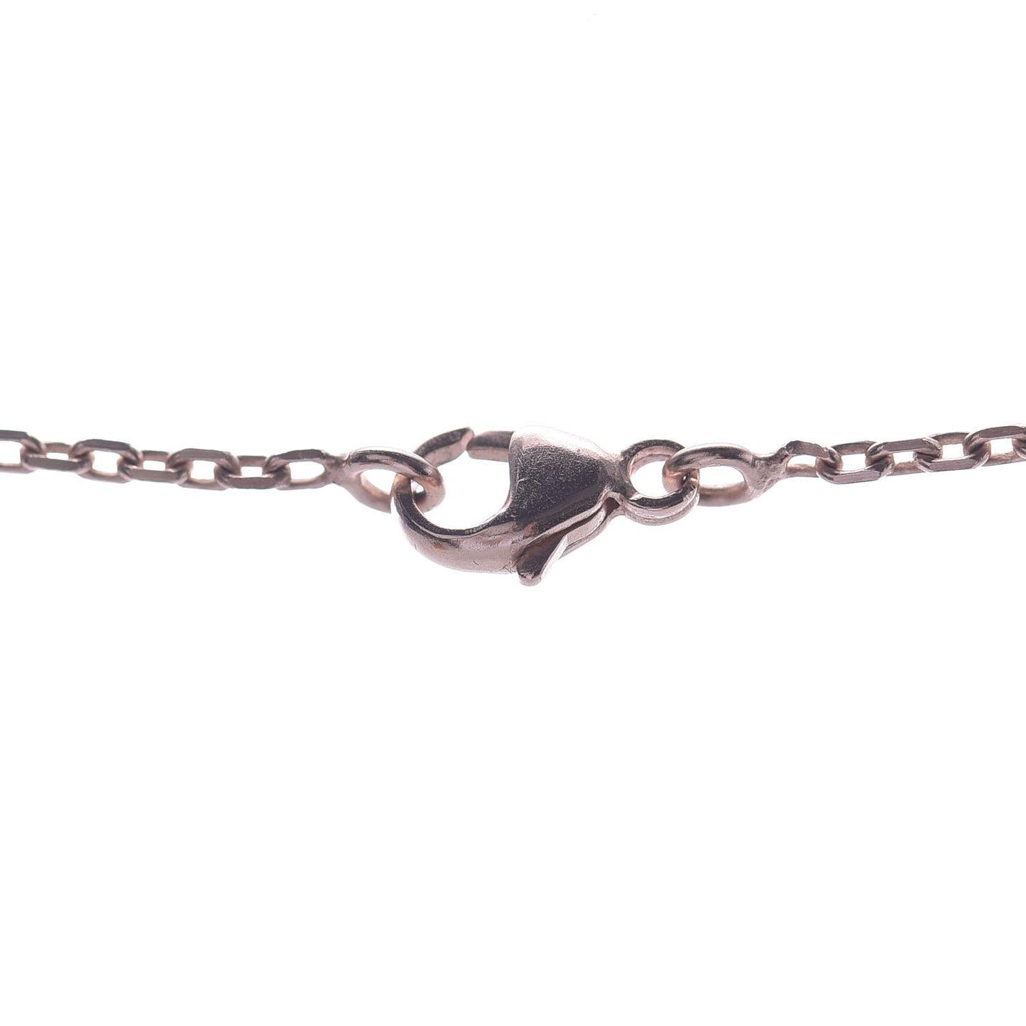 Lacquered Rose Gold Pop H Pendant Necklace Black