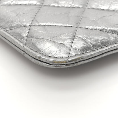 Chanel Metallic Crumpled Calfskin Quilted Large Slide Pouch Silver 11 of 13