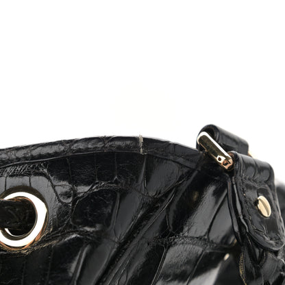 Gucci Crocodile Peggy Braided Tote Black 12 of 12