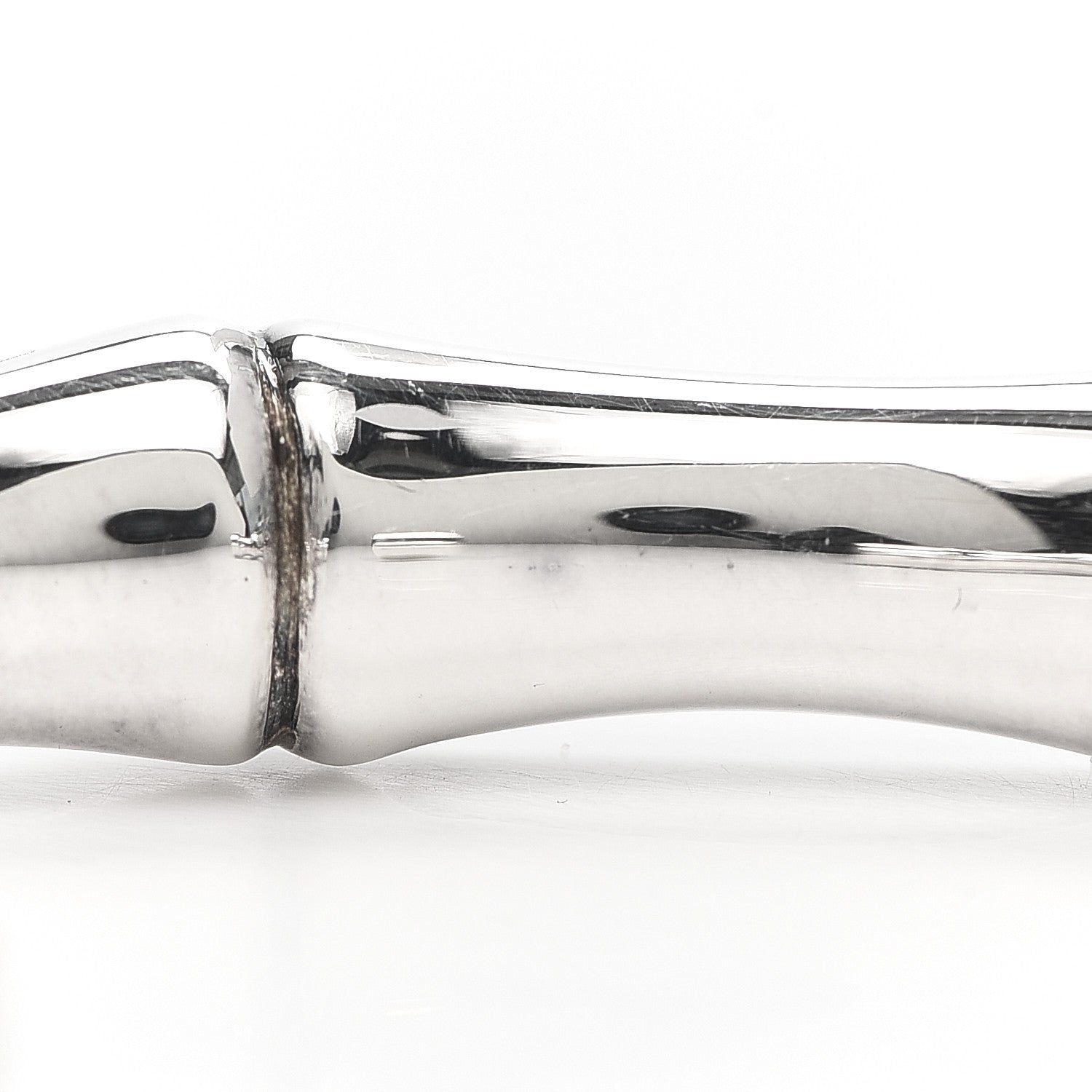 Gucci Sterling Silver Bamboo Cuff Bracelet 17 6 of 7