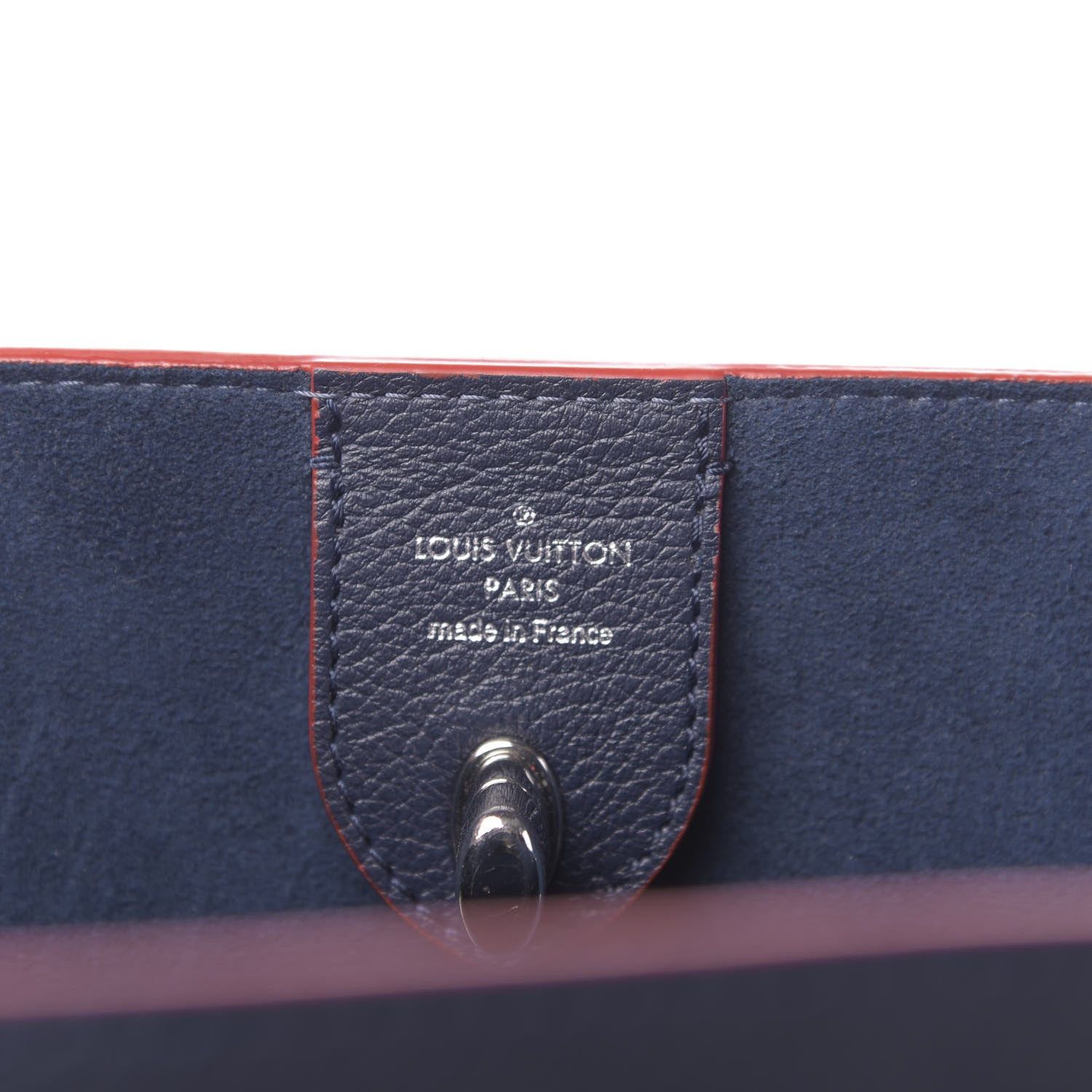 Louis Vuitton Calfskin Lockme Go Tote Marine Rouge 6 of 9