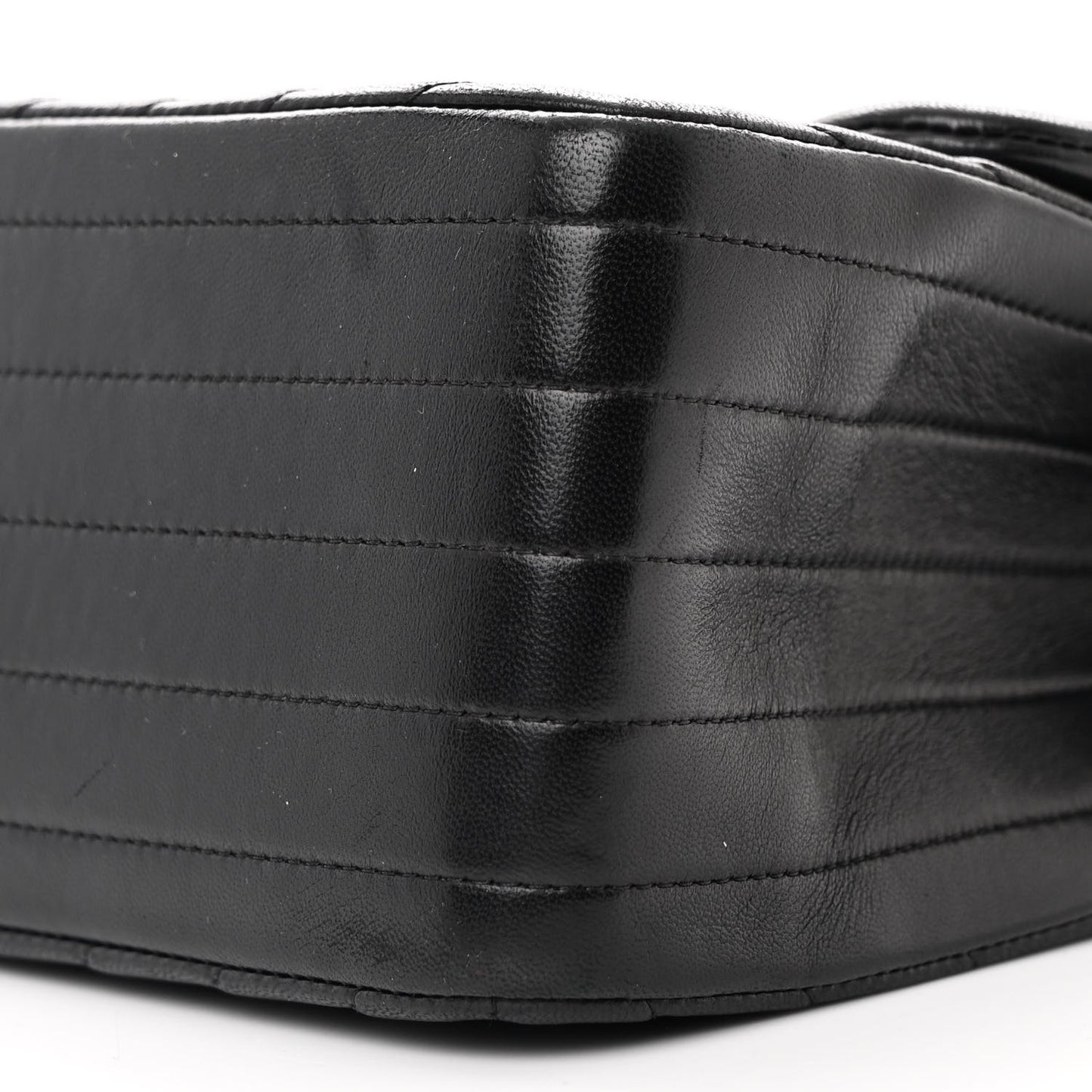 Lambskin Chevron Quilted Jumbo Double Flap So Black