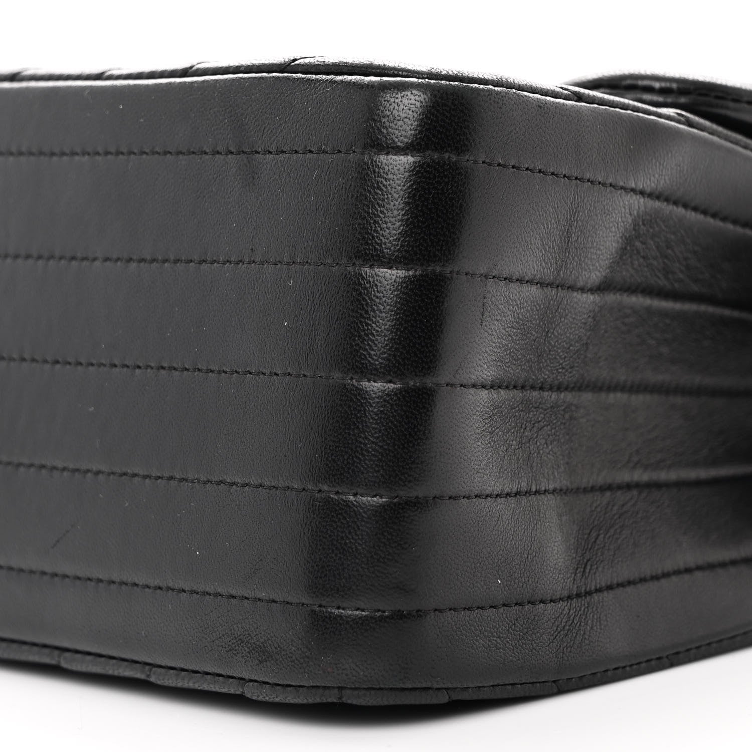 Chanel Lambskin Chevron Quilted Jumbo Double Flap So Black 10 of 14