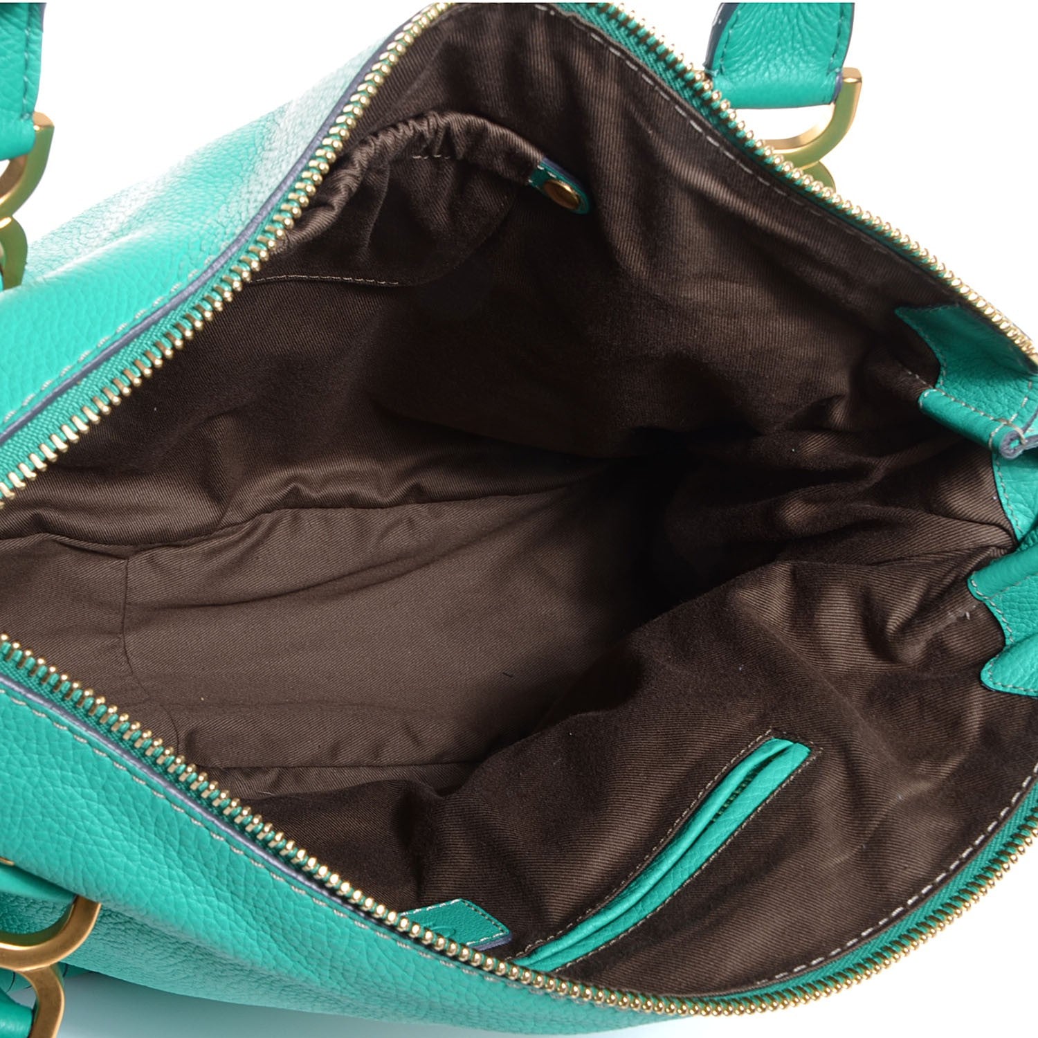 Chloe Calfskin Large Marcie Satchel Jade Green 6 of 9