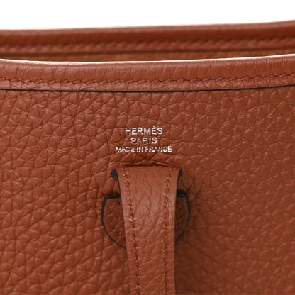 Hermes Taurillon Clemence Maxi Quadrille Evelyne TPM Cuivre Capucine Parme Rouge Duchess 6 of 11
