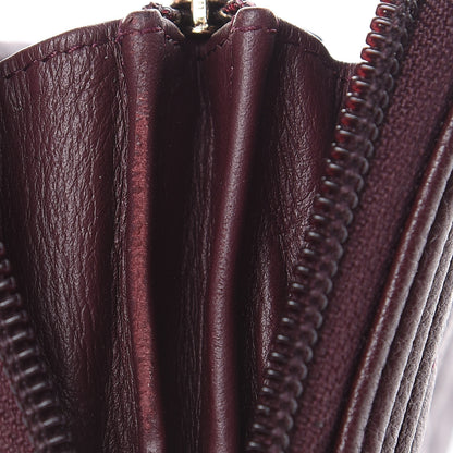 Chanel Caviar Quilted Small Boy Zip Around Wallet Dark Purple 15 of 15