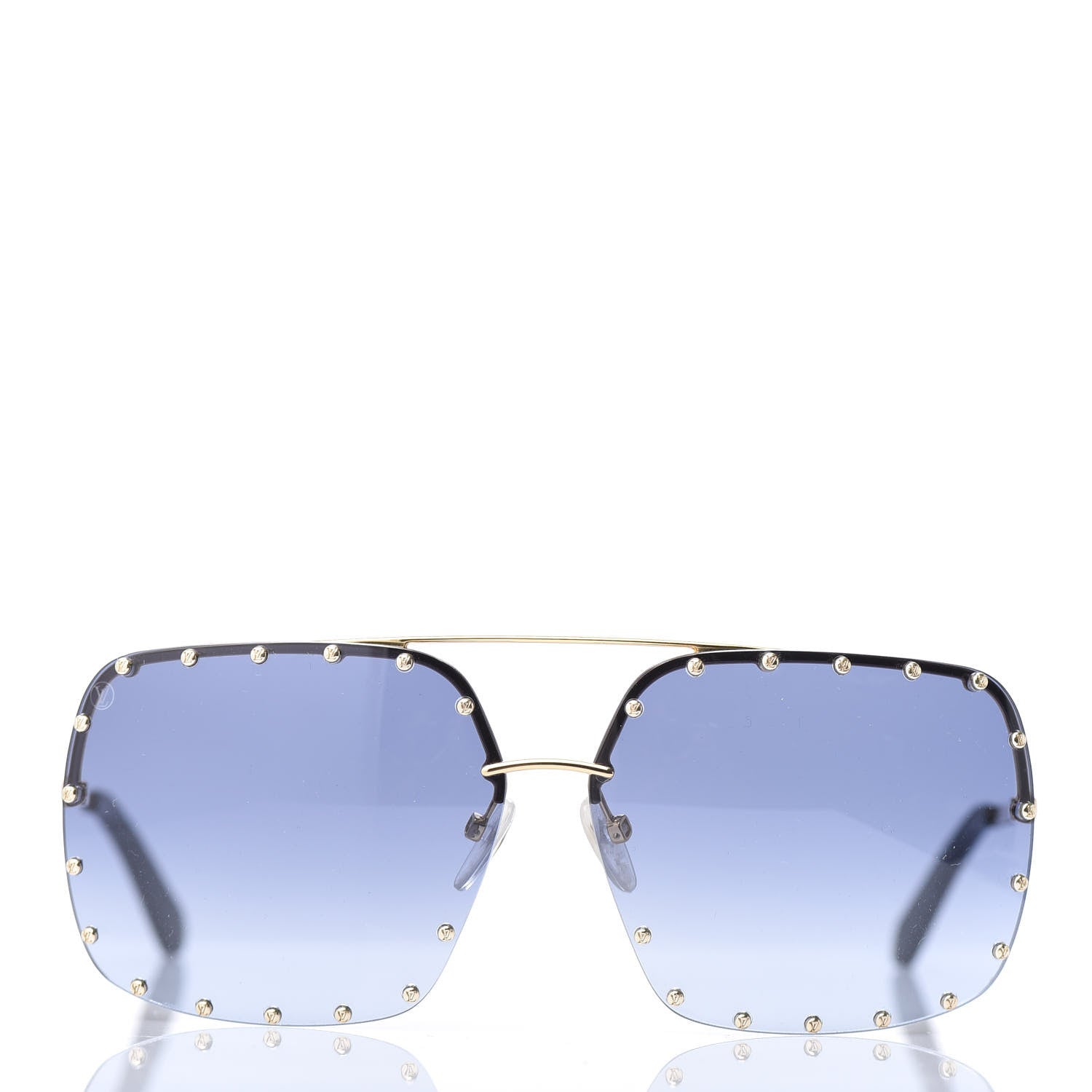 Louis Vuitton The Party Square Sunglasses Z2354W Blue 2 of 7