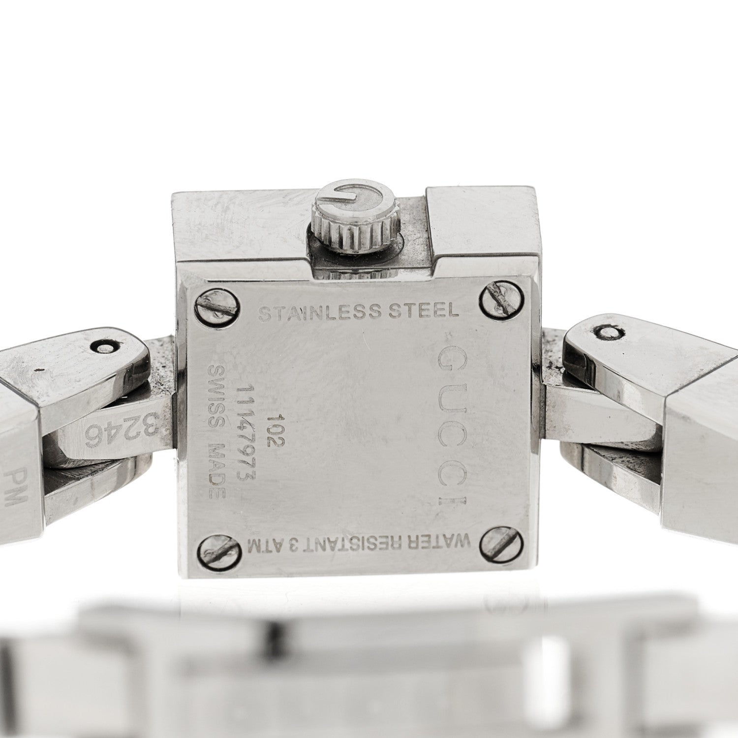 Gucci Stainless Steel Diamond Bezel Mother of Pearl 14mm 102 G-Mini Quartz Watch 4 of 4