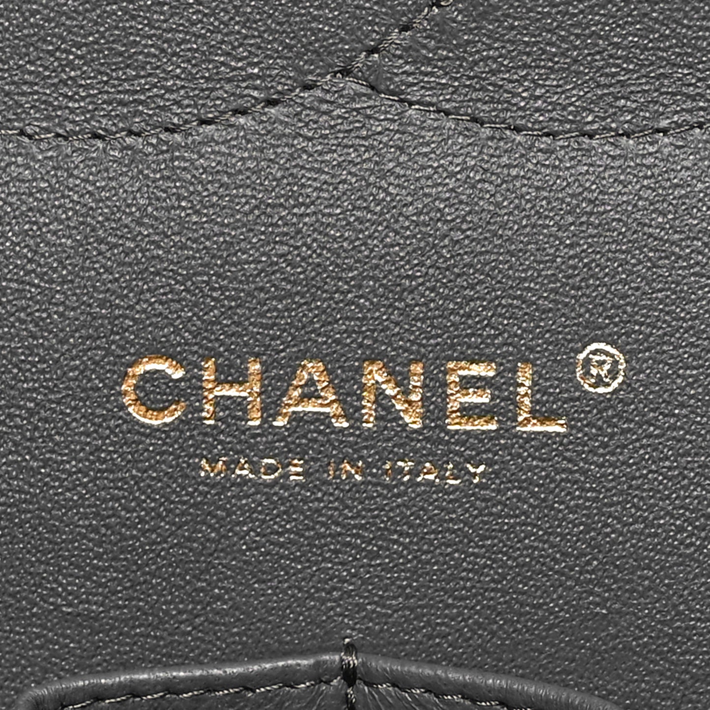 Lambskin Quilted Jumbo Double Flap Dark Grey