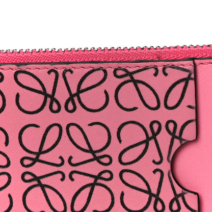 Loewe Engraved Calfskin Anagram Coin Card Holder Wild Rose 13 of 14