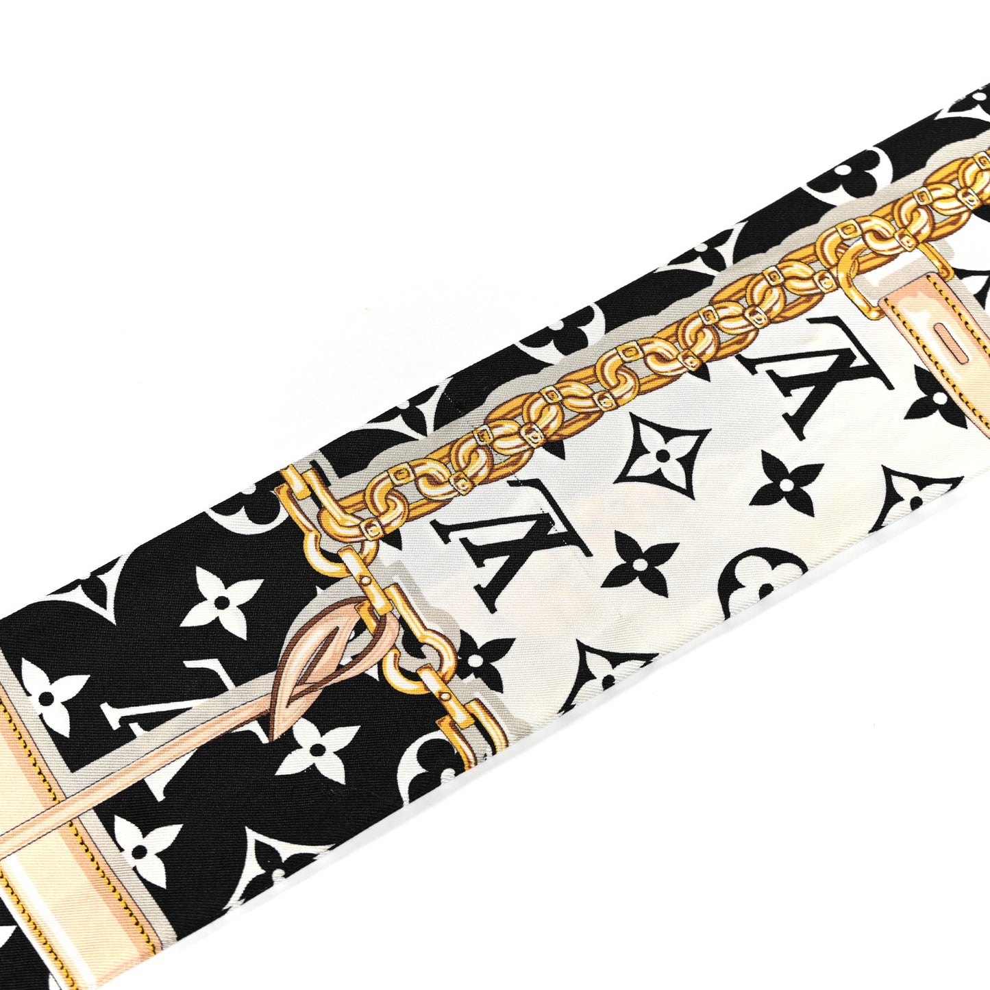Silk Monogram Confidential Bandeau Black