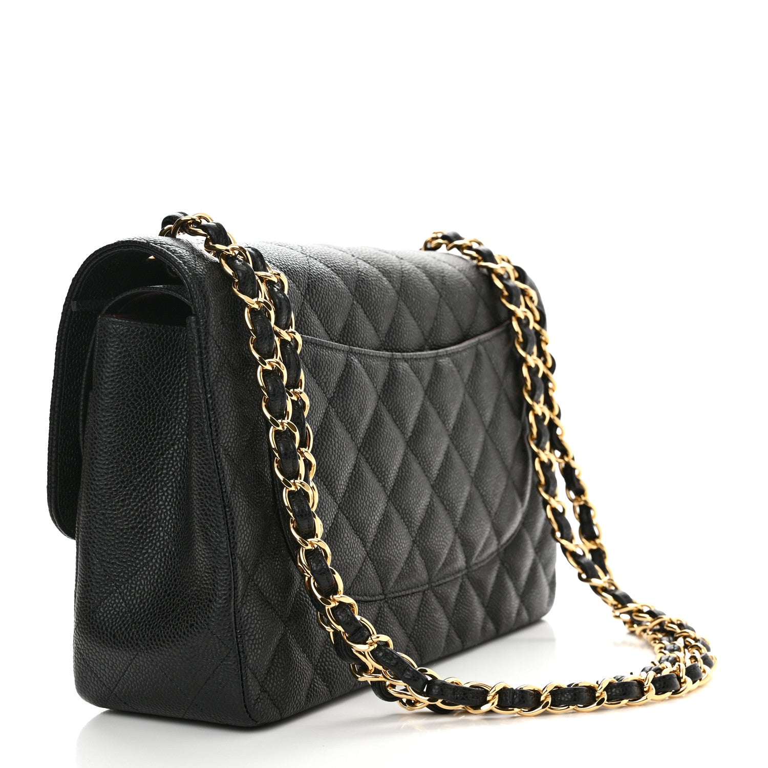 Chanel Caviar Quilted Jumbo Double Flap Black 3 of 12