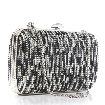 Judith Leiber Crystal Minaudiere Clutch Black Silver 3 of 11