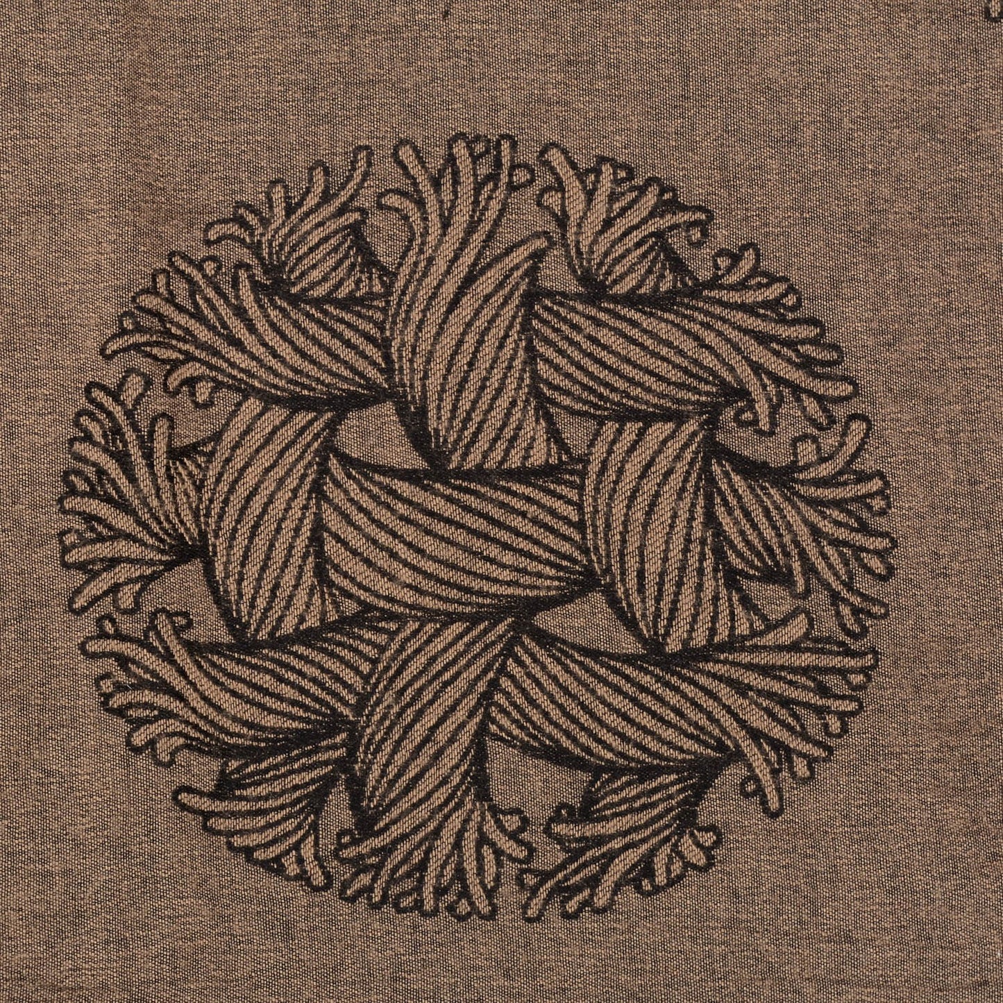 Knit Cashmere Circle Rope Bandana Brown