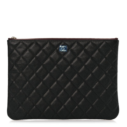Chanel Caviar Quilted Medium Cosmetic Case Black 1 of 9