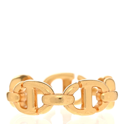 Christian Dior Metal CD Navy Ring M Gold 3 of 6