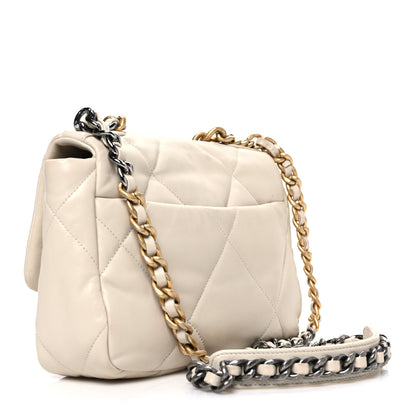 Chanel Goatskin Quilted Medium Chanel 19 Flap Beige 3 of 10