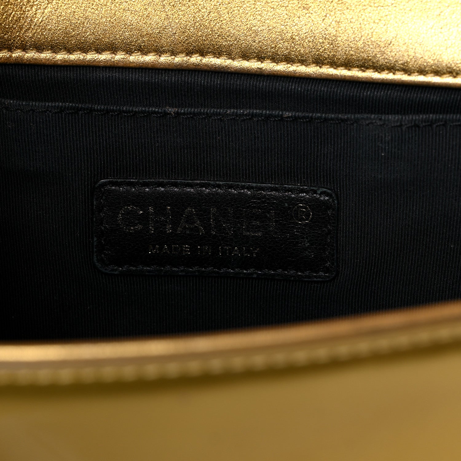 Chanel Metallic Patent Calfskin Quilted Medium Boy Flap Gold 5 of 19