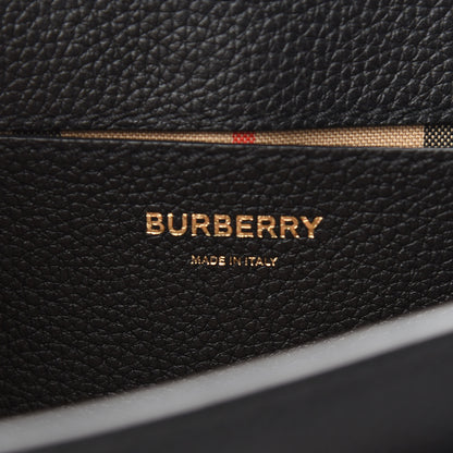 Burberry Grainy Calfskin Vintage Check Note Crossbody Bag Black 6 of 10