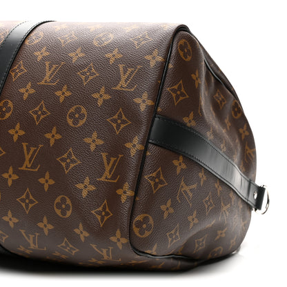 Louis Vuitton Monogram Macassar Keepall Bandouliere 45 8 of 8