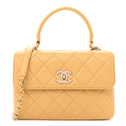 Chanel Lambskin Quilted Small Trendy CC Dual Handle Flap Bag Beige 1 of 10