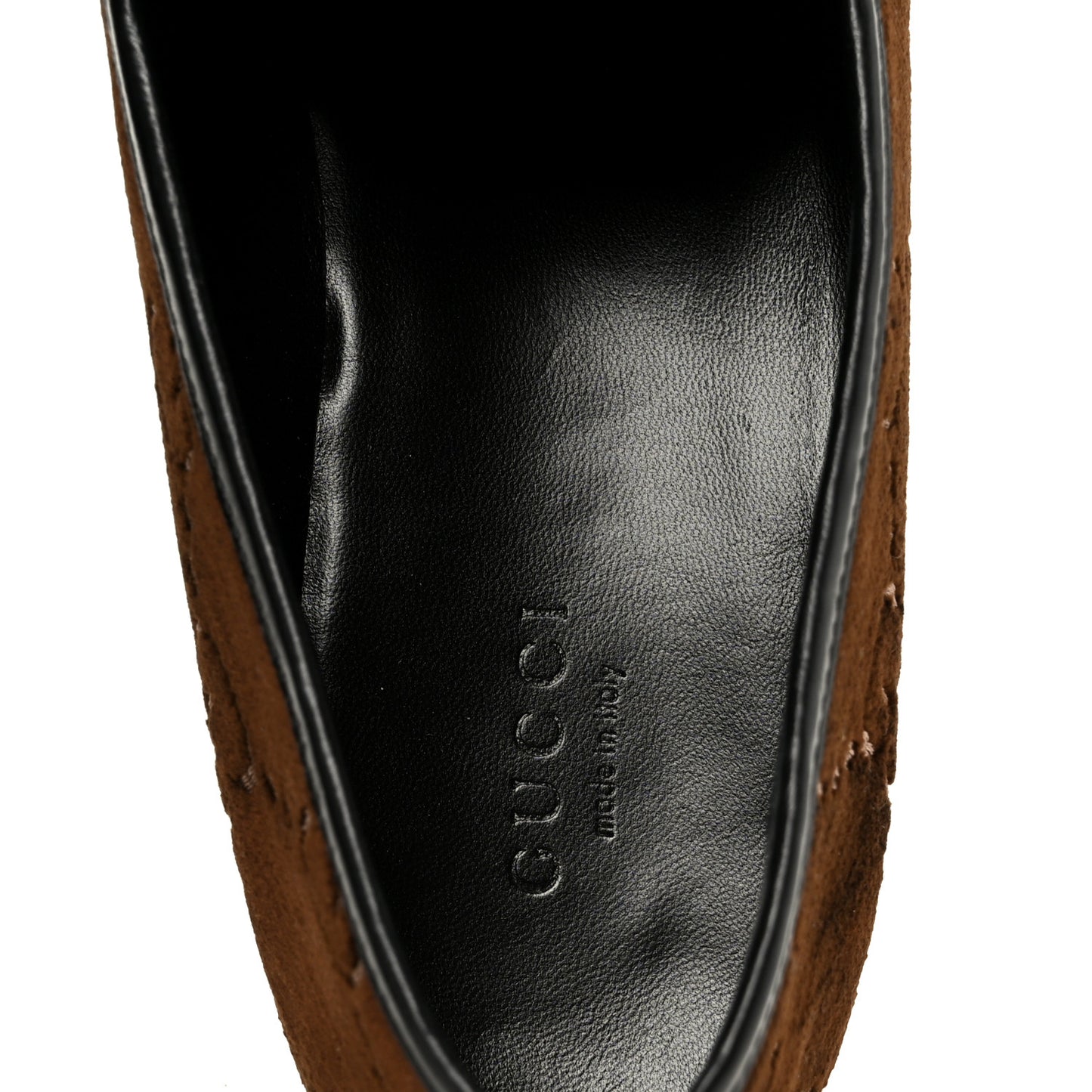 Velvet GG Monogram Horsebit Womens Jordaan Loafers 40 Brown Black