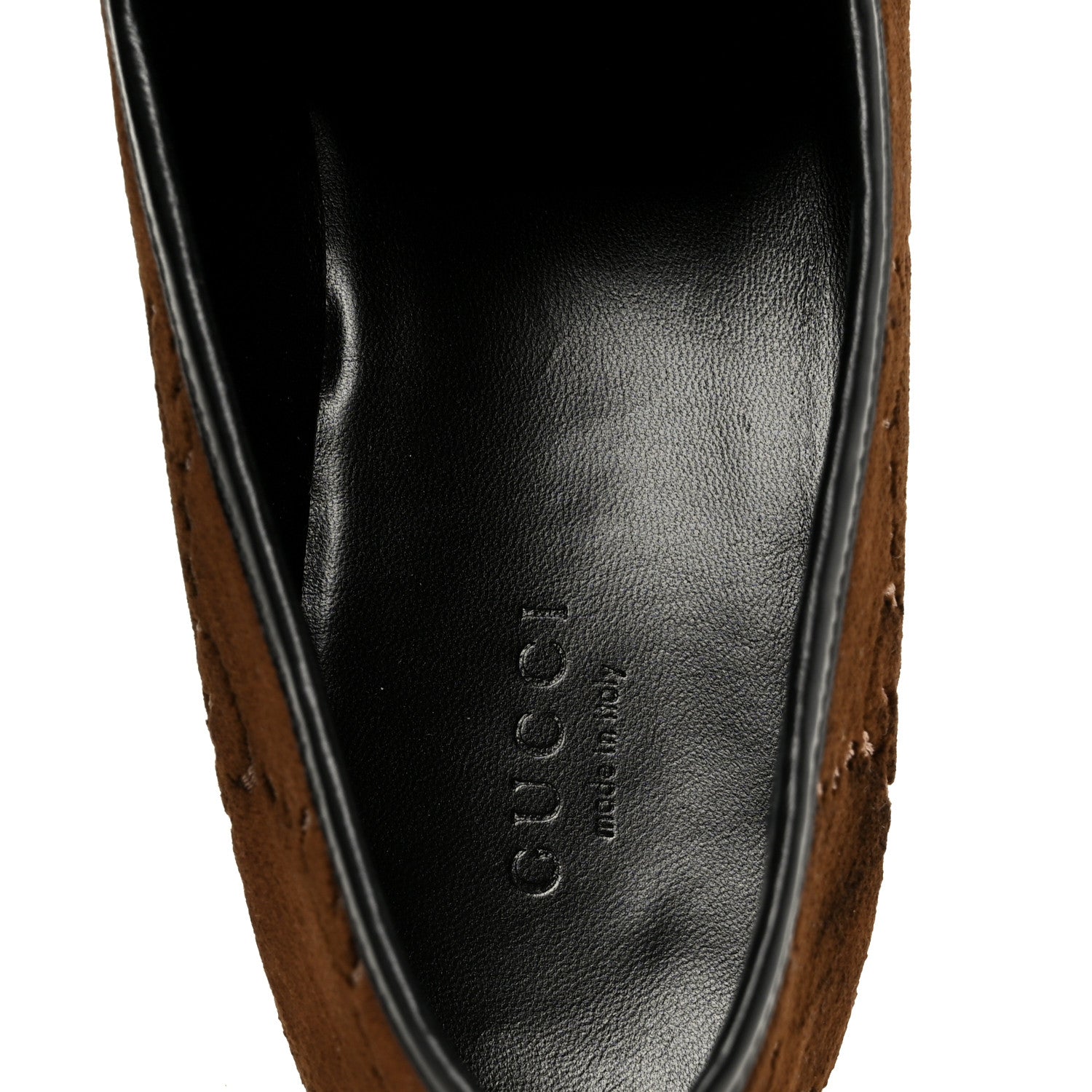 Gucci Velvet GG Monogram Horsebit Womens Jordaan Loafers 40 Brown Black 7 of 10