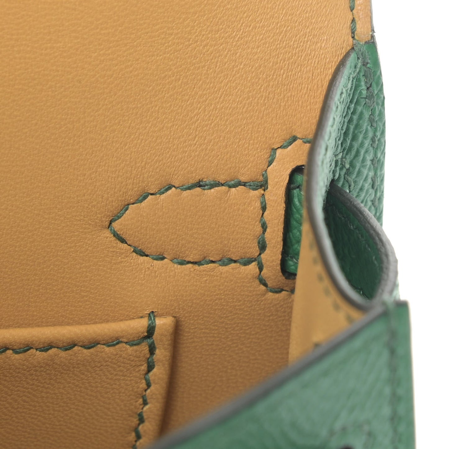 Epsom Verso Mini Kelly Sellier 20 Cactus Paille